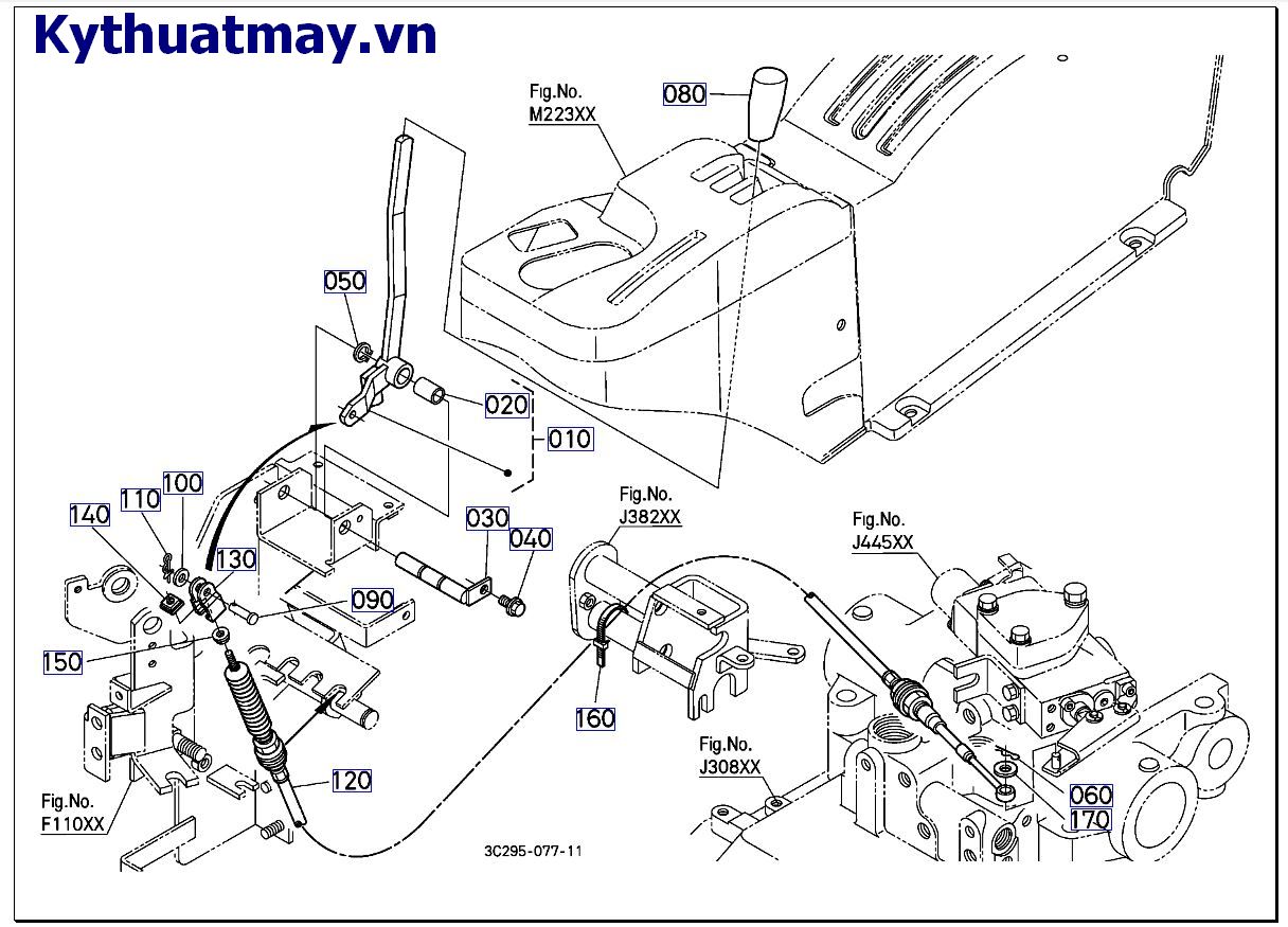 Cần gạt van điều khiển bổ trợ (mới) 10001 đến 49999